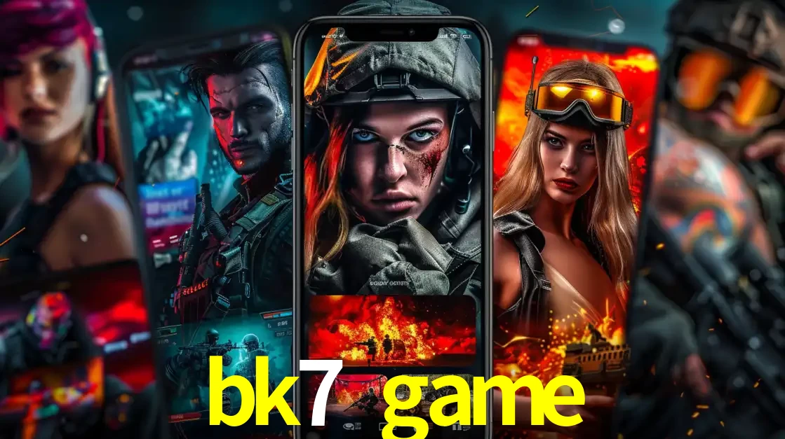Montagem de telas de celular mostrando diversos personagens, masculinos e femininos, de um jogo de tiro, ilustrando a diversidade de equipes de e-sports para apostar no bk7 game.